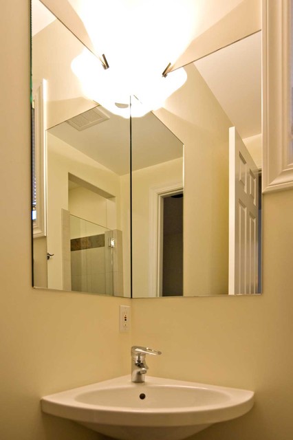 corner sink design for bathroom double wall mirror with light