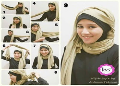 Cara Memakai Jilbab Kreasi