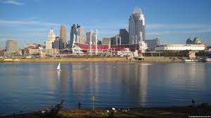 Cincinnati City view from taxi