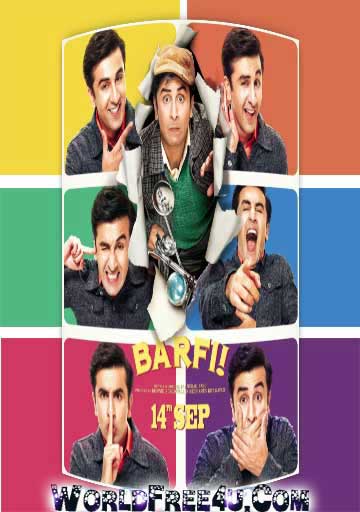 Poster Of Bollywood Movie Barfi (2012) 300MB Compressed Small Size Pc Movie Free Download worldfree4u.com