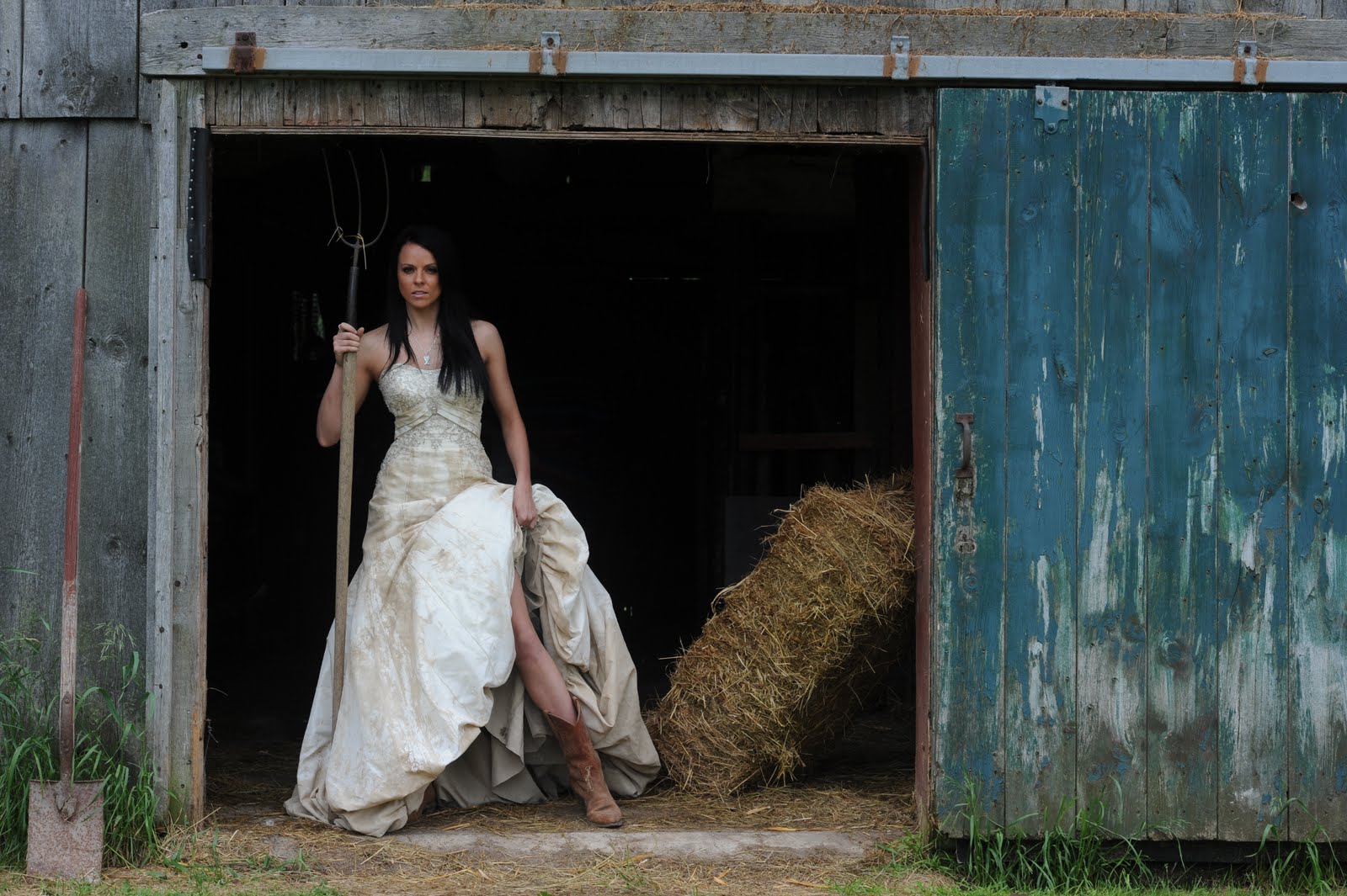 trashed wedding dress