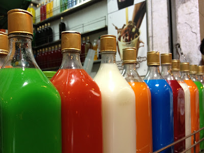 Redbluegrin colorful bottles 