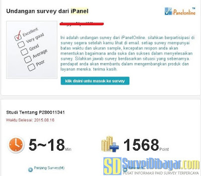 Undangan survey dengan ganjaran diatas USD $1 | SurveiDibayar.com