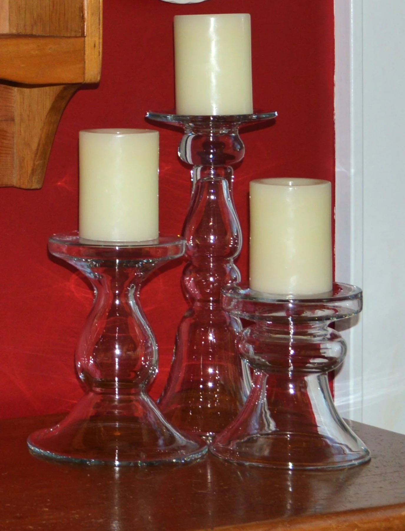 Pottery Barn Glass Candle Stands
