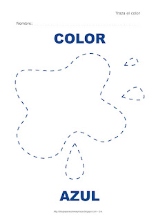 Dibujo para delinear y trazar el color azul