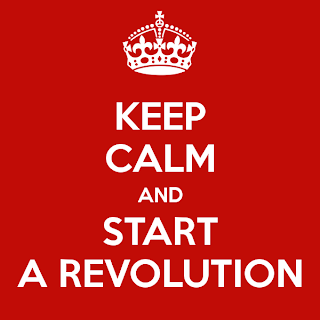 keep calm start a revolution poster