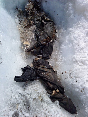 World war I soldier frozen into snow found