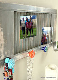 Repurpose and old shutter into a photo display