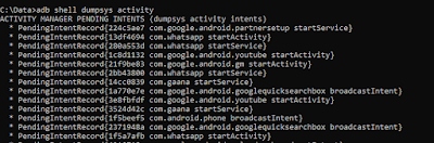 adb shell dumpsys activity