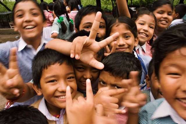 School students posing for a picture