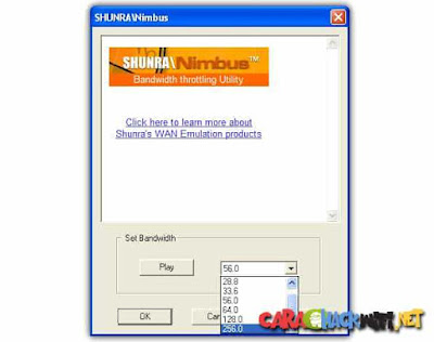 Shunra Nimbus software untuk mengatus bandwidth internet