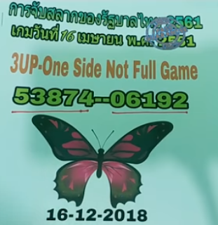 Thai Lottery 3up Final VIP Tips For 16-12-2018 | Thailand Lotto Result