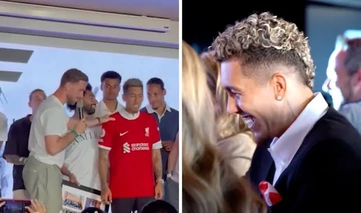 Footage from inside Roberto Firmino’s private farewell meal is emotional