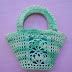 Hand Made Filet Crochet Decorative Miniature Gift Purse