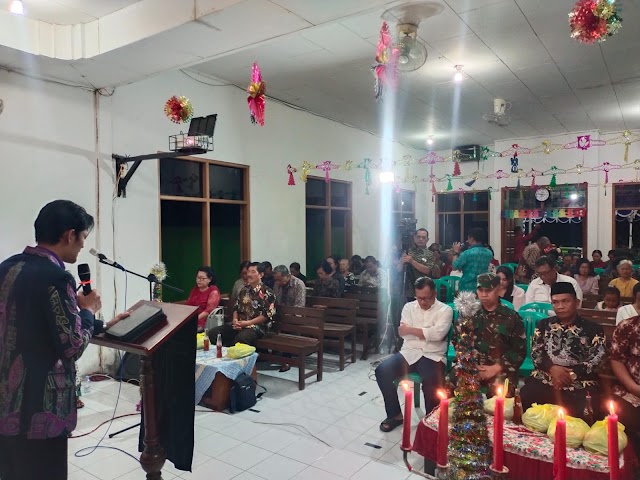 Danramil 07/Gajah Bersama Forkopincam Hadiri Masa Adven dan Natal GKJ Pepanthan Mojosimo