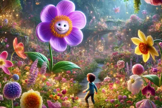 O Jardim Encantado e o Mistério das Flores Sussurrantes