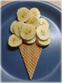 Plátano con forma de helado