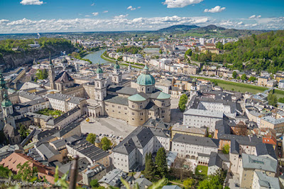 Vista do alto da Fortaleza Hohensalzburg, Salzburg, Áustria