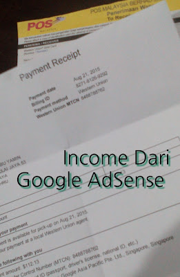 Terima Bayaran Iklan AdSense Dari Google 