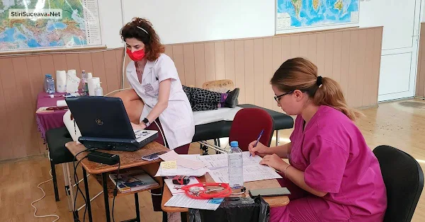 Caravana cu medici a ajuns la Pleșești. Consultații și analize gratuite pentru 87 de localnici