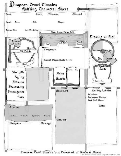 Dungeon Crawl Classics Character Sheets PDF