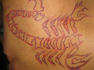 Labels: tribal scorpion tattoo