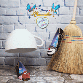 Disney Cinderella Irregular Choice preview gif with shoes, broomstick and cup on stone floor