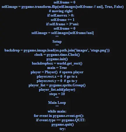 Animate Character by Pygame،How to Animate Python Game Character by Pygame،Python Game Programming: How to Animate a Game Character Using PygamePython Game Programming،How to Animate a Game Character Using Pygame،Python Game،Programming،How to،Animate Game Character Using Pygame،Python Game Programming: How to Animate a Game Character Using Pygame،How to Animate Python Game Character by Pygame،برمجة العاب Python: كيفية تحريك شخصية اللعبة باستخدام Pygame،برمجة العاب Python: كيفية تحريك شخصية اللعبة باستخدام Pygame،كيفية إضافة لاعب إلى لعبة Python بايثون "PyCharm"،استخدام Pygame لتحريك شخصية اللعبة الخاصة بك،افضل طريقة لتحريك شخصية اللعبة باستخدام Pygame،استخدام Pygame لتحريك شخصية اللعبة الخاصة بك،