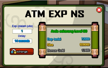 Cheat Ninja Saga Atm Exp Terbaru 2013