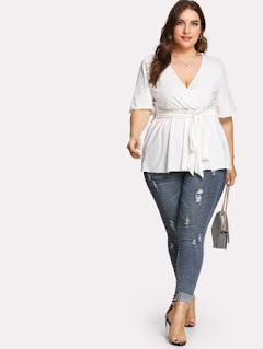 ¿Cómo combinar blusa blanca siendo Plus Size?