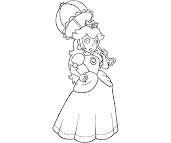 #21 Princess Peach Coloring Page