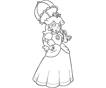 #21 Princess Peach Coloring Page