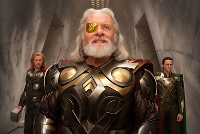  Hopkins in the role of Odin as well as Tom Hiddleston, on the right, as Loki - Thor Movie