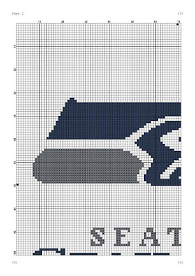 Seattle Seahawks cross stitch pattern