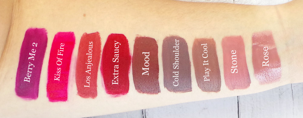 Dose of Colors Lipsticks swatches