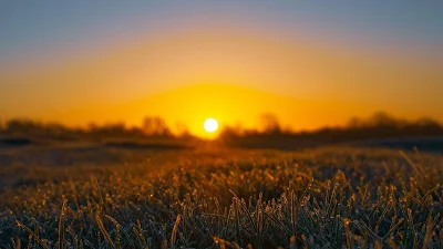 Papel de Parede Celular Pôr do Sol no Campo