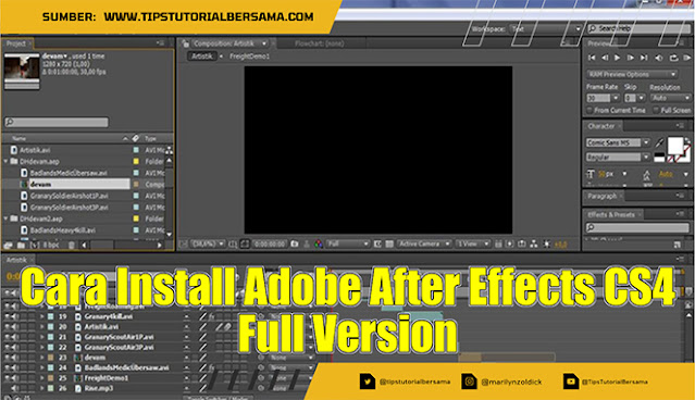 Cara Install Adobe After Effects CS4 Full Version