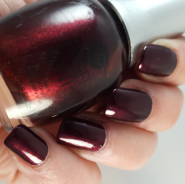 Burgundy-wine-nail-polish-with-red-shimmer