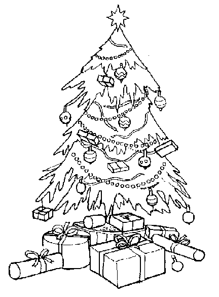 christmas tree coloring page