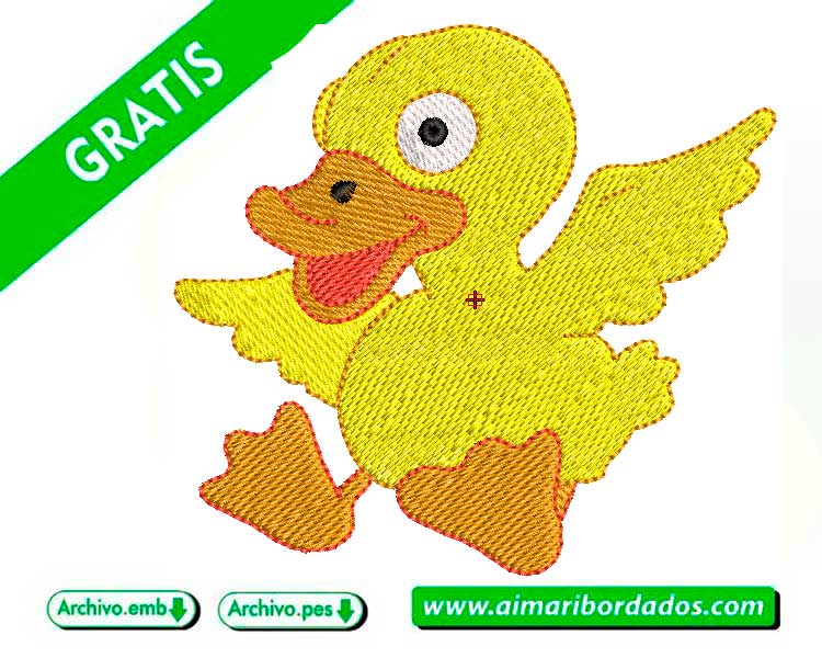 Patito amarillo para bordar a máquina DESCARGA GRATIS