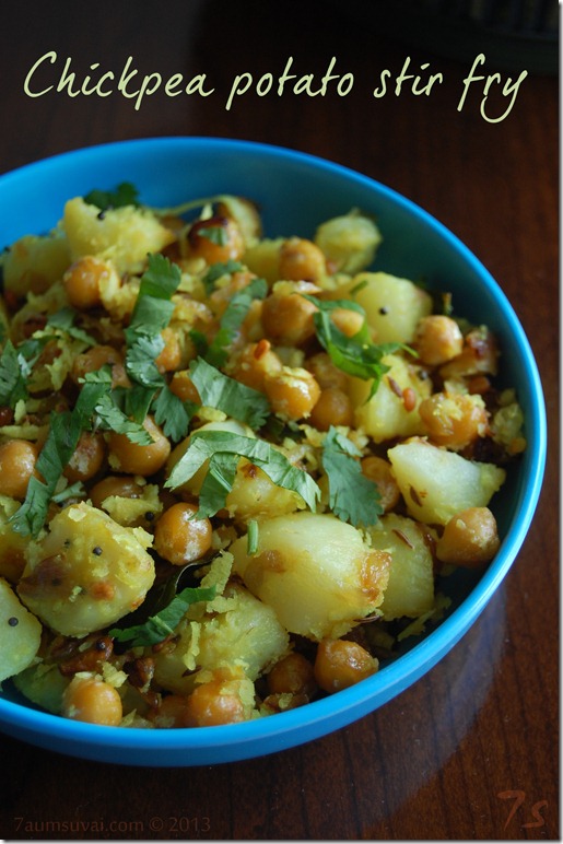 Chickpea potato stir fry