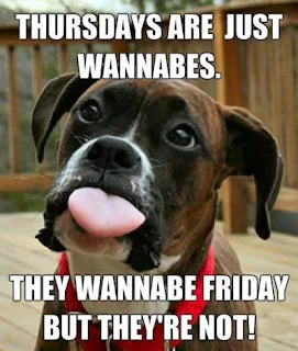 Thursdays are just wannabes. They wannabe Friday but they're not!