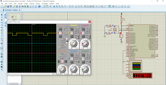 Using phase correct PWM mode with timer/count 0 in ATMega32
