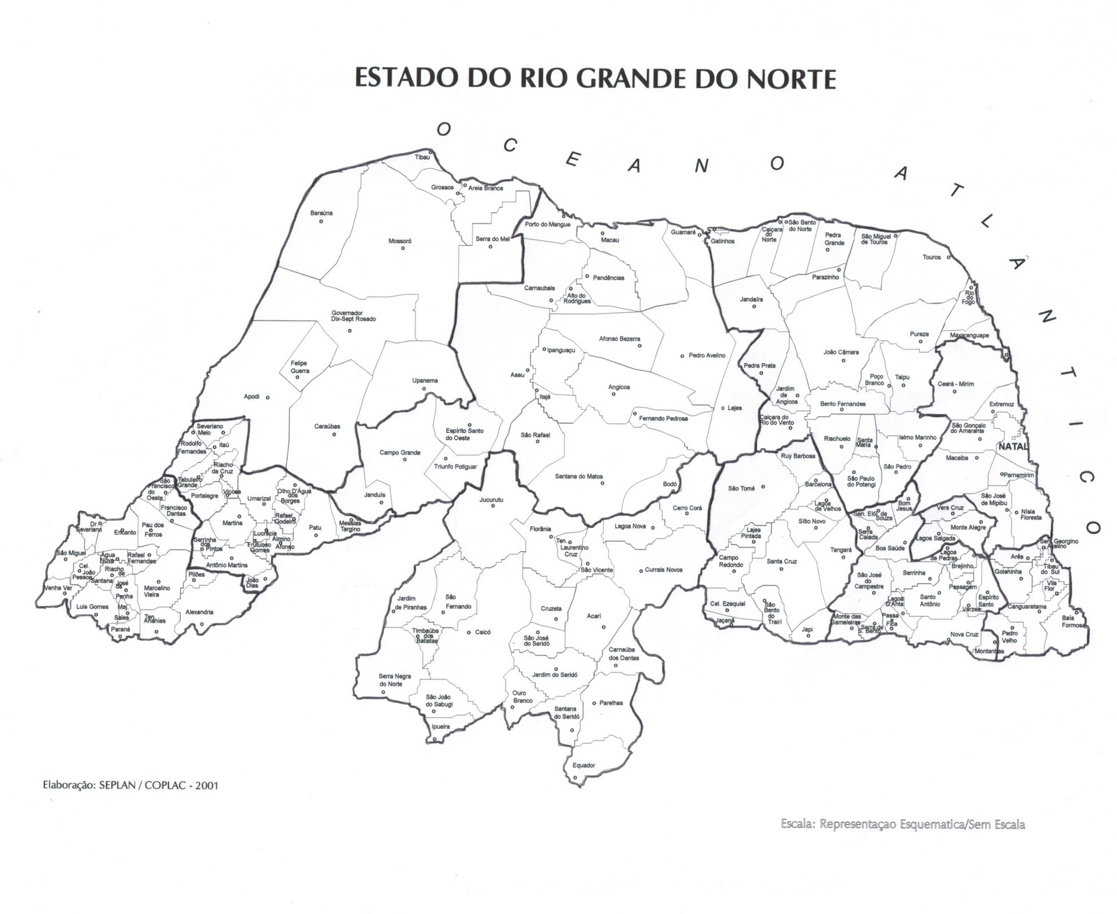 Mapa Do Rio Grande Do Norte Para Imprimir E Colorir Coisas Pra Ver