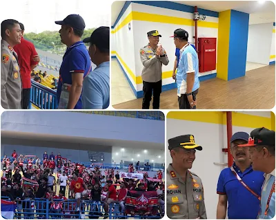 Kapolres Gresik Apresiasi Tertibnya Penonton Laga Semifinal AFC Challenge League Madura United vs Svay Rieng di Gejos