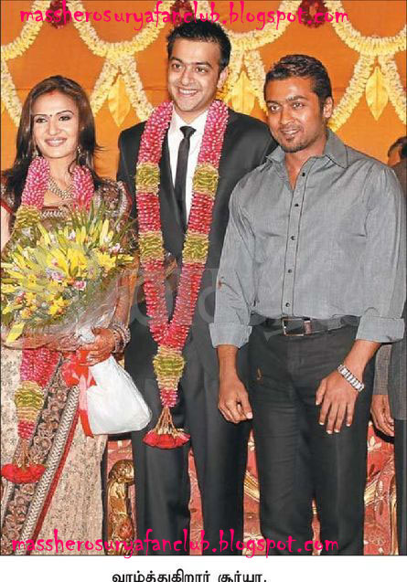 SURYA ATTENDS SUPER STAR'S DAUGHTER WEDDING Posted by tweetybala at 143 PM