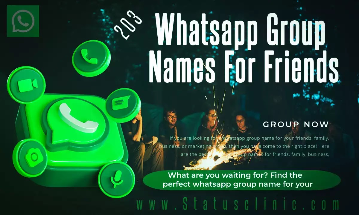 Whatsapp group names for friends, Business, Marketing, and ...