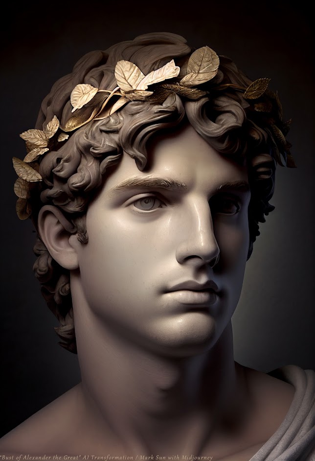 Alexander the Great in Real-life Transformation by AI