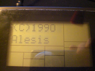 Alesis SR-16 boot screen