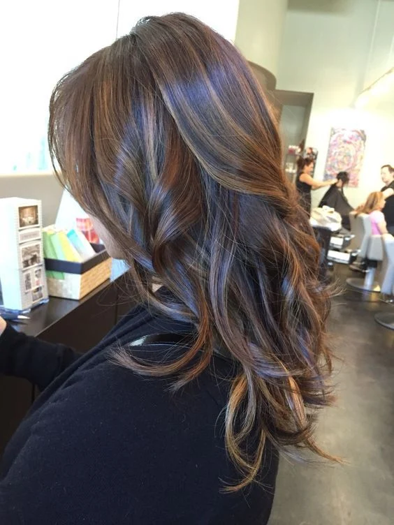 Chestnut brown with caramel somber highlights